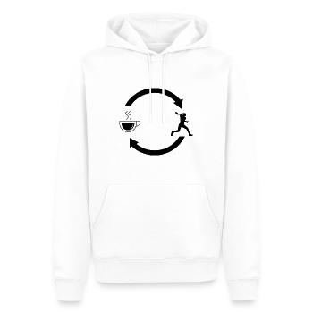 Kaffee laden Pfeile und Tennis 1 - - Männer Premium Bio Hoodie - Weiß - Vorne - Nico (187cm)
