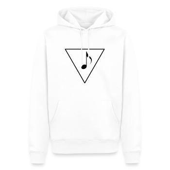 Dreieck und Musik - - Männer Premium Bio Hoodie - Weiß - Vorne - Nico (187cm)