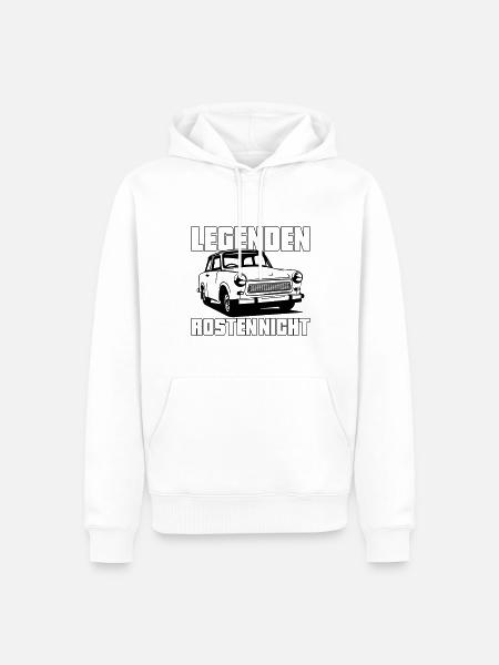 Farbe änderbar | Trabi Trabbi Pappe DDR - Männer Premium Bio Hoodie - Weiß