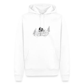 La saleté est la nouvelle neige - - Sweat à capuche Premium bio Homme - blanc - Devant - Nico (187cm)