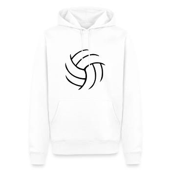 Volleyball - Männer Premium Bio Hoodie - Weiß - Vorne - Nico (187cm)