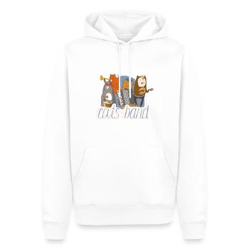 Katzen spielen Musik - Männer Premium Bio Hoodie - Weiß - Vorne - Nico (187cm)