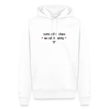 FAMILY - Männer Premium Bio Hoodie - Weiß - Vorne - Nico (187cm)