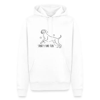 Hund - Männer Premium Bio Hoodie - Weiß - Vorne - Nico (187cm)