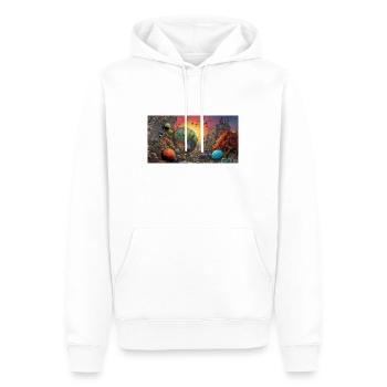 Science-fiction apocalyptique - Sweat à capuche Premium bio Homme - blanc - Devant - Nico (187cm)