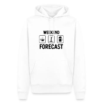 Weekend forecast 1 - (2) - Men’s Premium Organic Hoodie - white - Front - Nico (187cm)