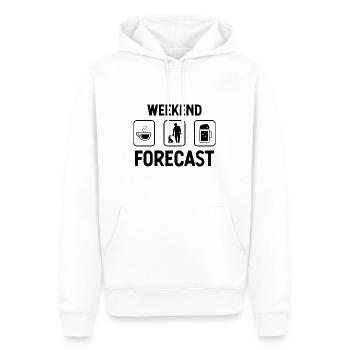 Weekend forecast 1 - (2) - Men’s Premium Organic Hoodie - white - Front - Nico (187cm)