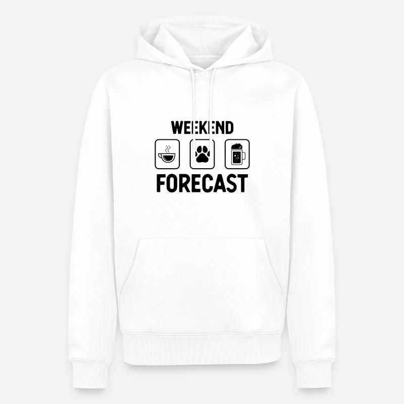 Wochenendprognose 3 - (2) - Männer Premium Bio Hoodie - Weiß