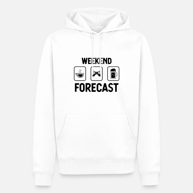 Wochenendprognose - (2) - Männer Premium Bio Hoodie - Weiß