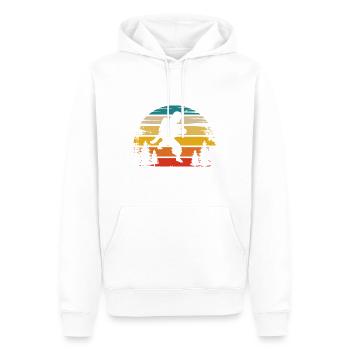 Retro Sun and Fire Brigader - - Men’s Premium Organic Hoodie - white - Front - Nico (187cm)