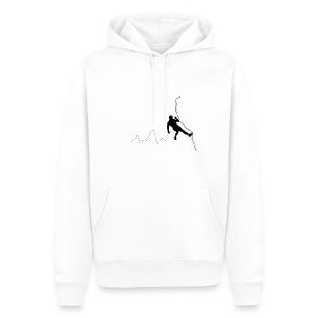 Heartbeat Bergsteeiger - - Sweat à capuche Premium bio Homme - blanc - Devant - Nico (187cm)