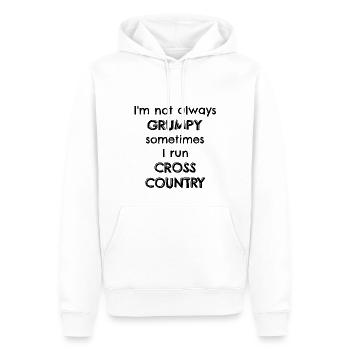 Parfois, je cours le cross-country - Sweat à capuche Premium bio Homme - blanc - Devant - Nico (187cm)