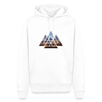 Berge Abstrakt - - Männer Premium Bio Hoodie - Weiß - Vorne - Nico (187cm)