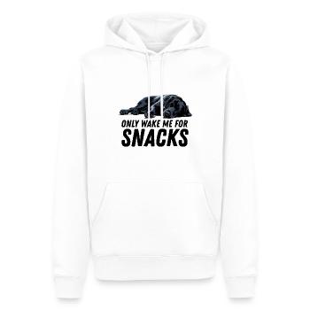 Black Labrador Dog Only Wake Me Für Snacks - Männer Premium Bio Hoodie - Weiß - Vorne - Nico (187cm)
