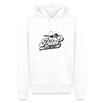 Fliegen Flieger Pilot Pilotin | Farben änderbar - Männer Premium Bio Hoodie - Weiß - Vorne - Nico (187cm)