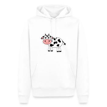 Kuh - Männer Premium Bio Hoodie - Weiß - Vorne - Nico (187cm)
