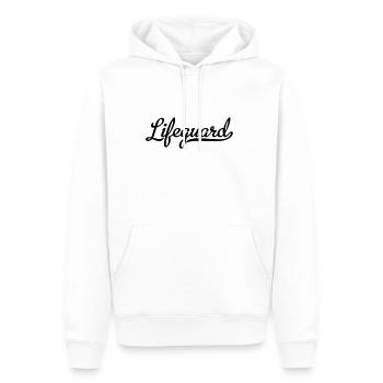 Bademeister - Männer Premium Bio Hoodie - Weiß - Vorne - Nico (187cm)
