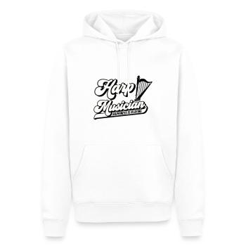 Harpiste Musicien Joueur de Harpe Harpe | Couleur modifiable - Sweat à capuche Premium bio Homme - blanc - Devant - Nico (187cm)