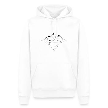 Berg 2 und Astronomie - - Männer Premium Bio Hoodie - Weiß - Vorne - Nico (187cm)