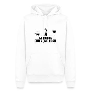 Ich bin ein Einfache Frau - (2) - Männer Premium Bio Hoodie - Weiß - Vorne - Nico (187cm)