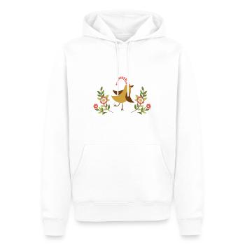 Vogel - Männer Premium Bio Hoodie - Weiß - Vorne - Nico (187cm)