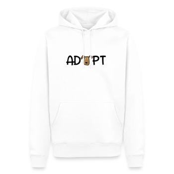 adopt - Männer Premium Bio Hoodie - Weiß - Vorne - Nico (187cm)