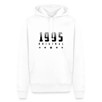 Original 1995 Année de naissance | Couleur changeante | - Sweat à capuche Premium bio Homme - blanc - Devant - Nico (187cm)