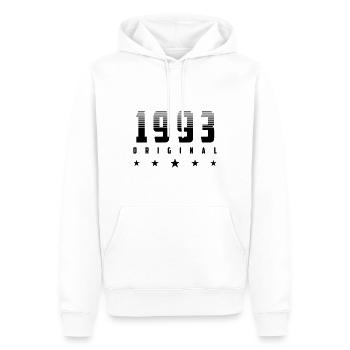 Original 1993 Geburtsjahr | Farbe änderbar | - Männer Premium Bio Hoodie - Weiß - Vorne - Nico (187cm)