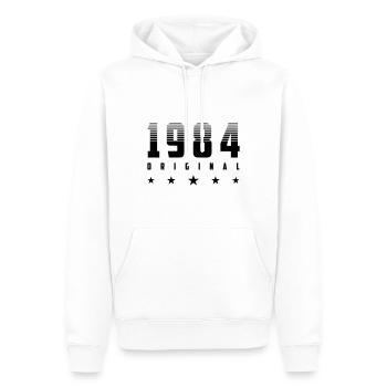 Original 1984 Année de naissance | | changeable de couleur - Sweat à capuche Premium bio Homme - blanc - Devant - Nico (187cm)