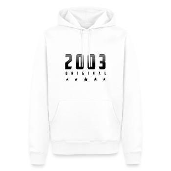 Original 2003 Année de naissance | Couleur modifiable - Sweat à capuche Premium bio Homme - blanc - Devant - Nico (187cm)