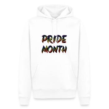 Mois de la fierté Love Gay Queer Gay bi - Sweat à capuche Premium bio Homme - blanc - Devant - Nico (187cm)