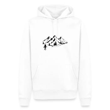 Mountain 1 and Fitness - - Men’s Premium Organic Hoodie - white - Front - Nico (187cm)