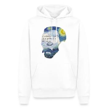 Van Gogh Dream Stars Graphic - Men’s Premium Organic Hoodie - white - Front - Nico (187cm)