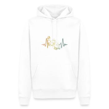 Herzschlag Doktor Arzt Notarzt Krankenpflgerin - Männer Premium Bio Hoodie - Weiß - Vorne - Nico (187cm)