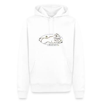 Hund - Männer Premium Bio Hoodie - Weiß - Vorne - Nico (187cm)