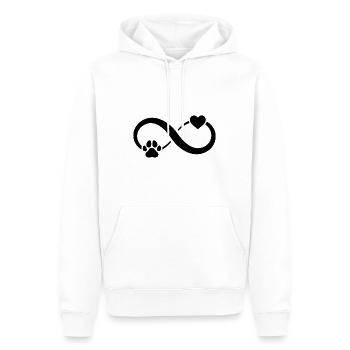 Infinity Heart and Dog 3 - - Men’s Premium Organic Hoodie - white - Front - Nico (187cm)
