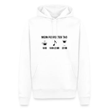 Mein Perfekt-Tag - (2) - Männer Premium Bio Hoodie - Weiß - Vorne - Nico (187cm)