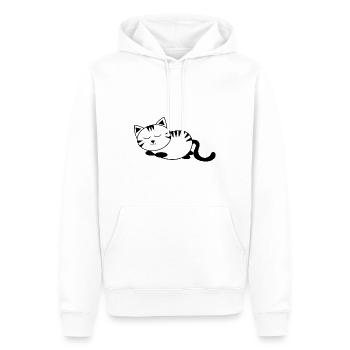 Black Cat Cat Sweet Kitten Christmas Gift - Men’s Premium Organic Hoodie - white - Front - Nico (187cm)
