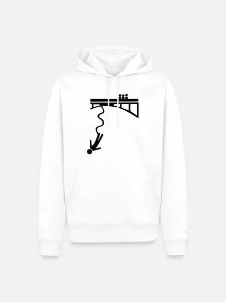 Bungee jumping - Männer Premium Bio Hoodie - Weiß