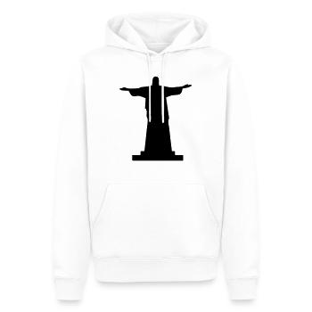 Jésus-Christ - Sweat à capuche Premium bio Homme - blanc - Devant - Nico (187cm)
