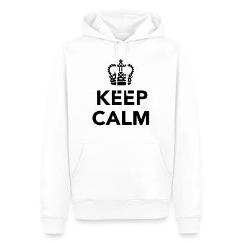 Keep calm - Männer Premium Bio Hoodie - Weiß - Vorne - Nico (187cm)