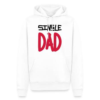 Single Dad - Männer Premium Bio Hoodie - Weiß - Vorne - Nico (187cm)