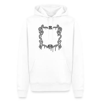 Künstlerischer Graffiti Rahmen - Männer Premium Bio Hoodie - Weiß - Vorne - Nico (187cm)