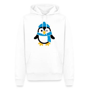 Manchot - Sweat à capuche Premium bio Homme - blanc - Devant - Nico (187cm)