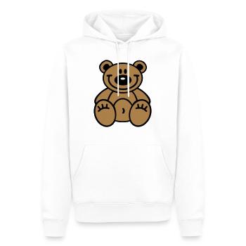 Nounours - Sweat à capuche Premium bio Homme - blanc - Devant - Nico (187cm)