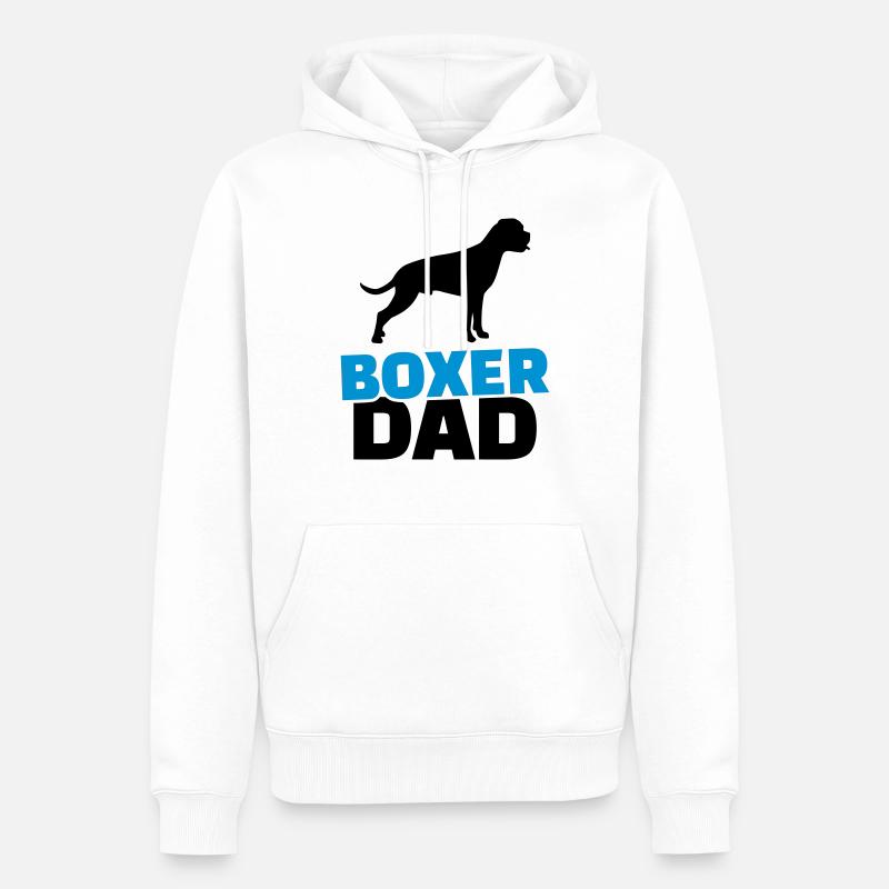 Boxer - Männer Premium Bio Hoodie - Weiß