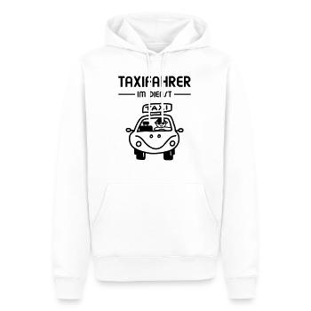 Taxifahrer im Dienst - Taxi - Männer Premium Bio Hoodie - Weiß - Vorne - Nico (187cm)