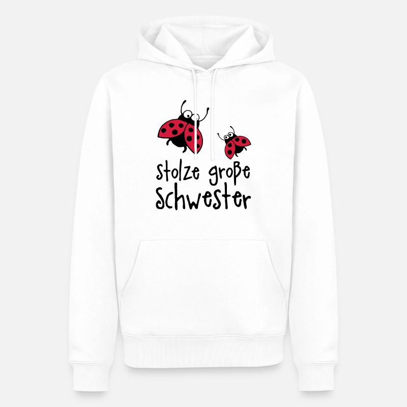 stolze_grosse_schwester_a_2c - Männer Premium Bio Hoodie - Weiß