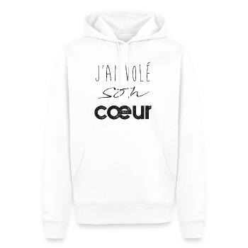 Vole Son Coeur - Männer Premium Bio Hoodie - Weiß - Vorne - Nico (187cm)