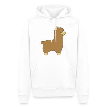 lama alpaca comic - Männer Premium Bio Hoodie - Weiß - Vorne - Nico (187cm)